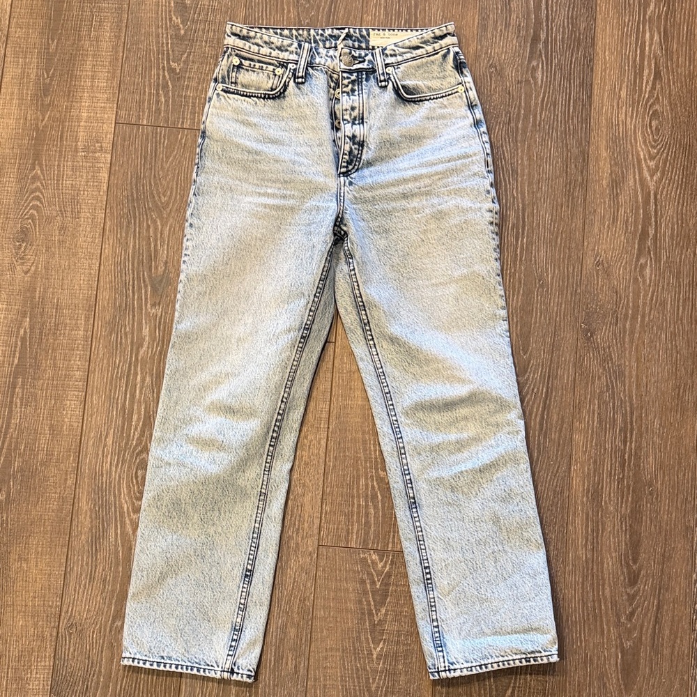 Rag & Bone Alex High Rise Ankle Straight Light Wash Jeans